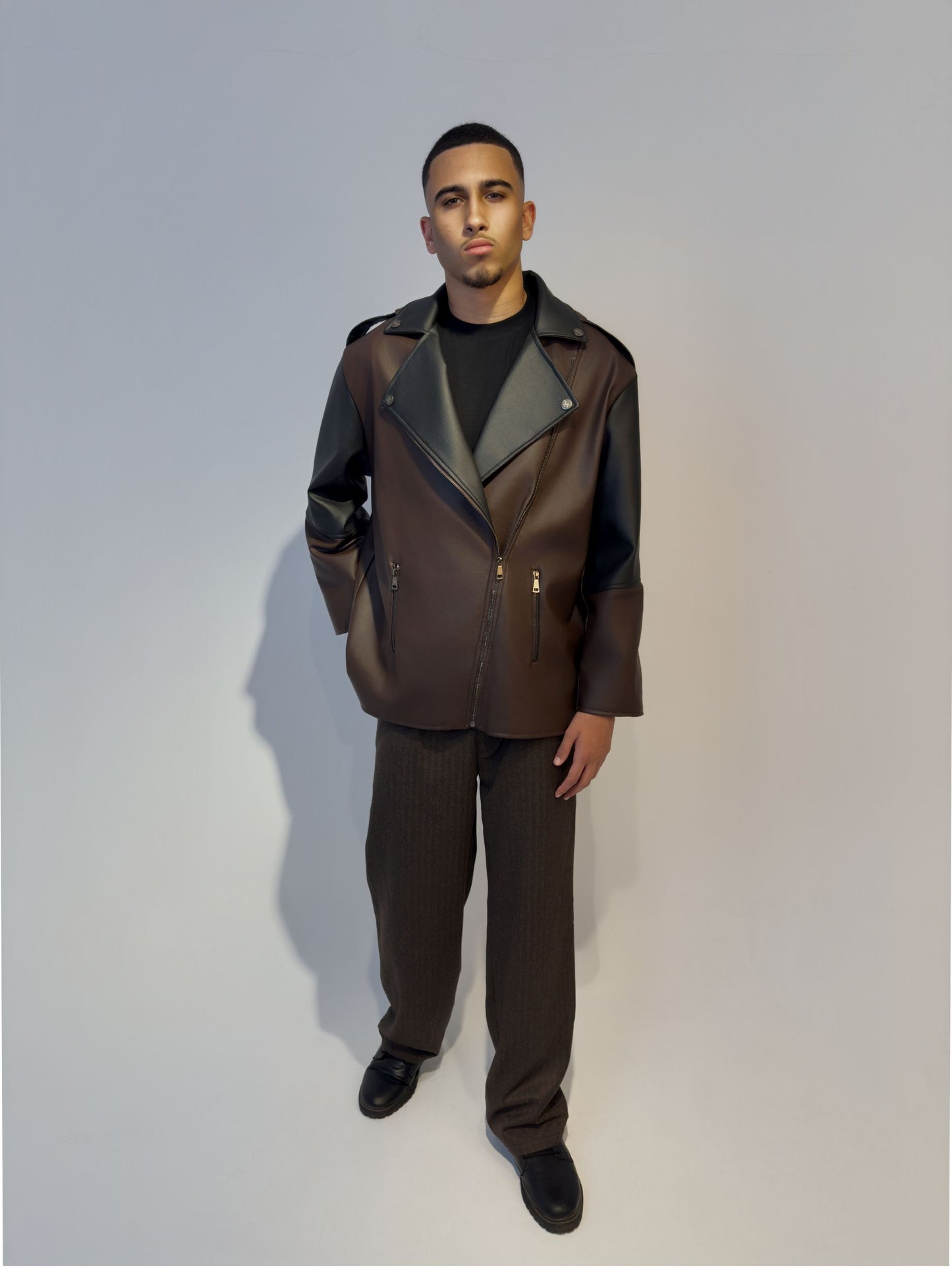 Brown Rebel Biker Jacket