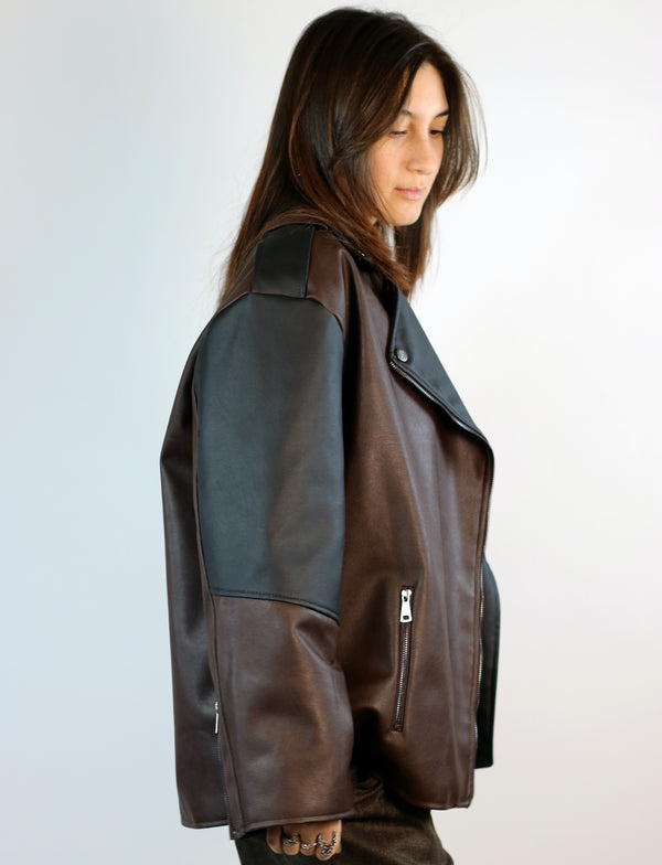 Brown Rebel Biker Jacket